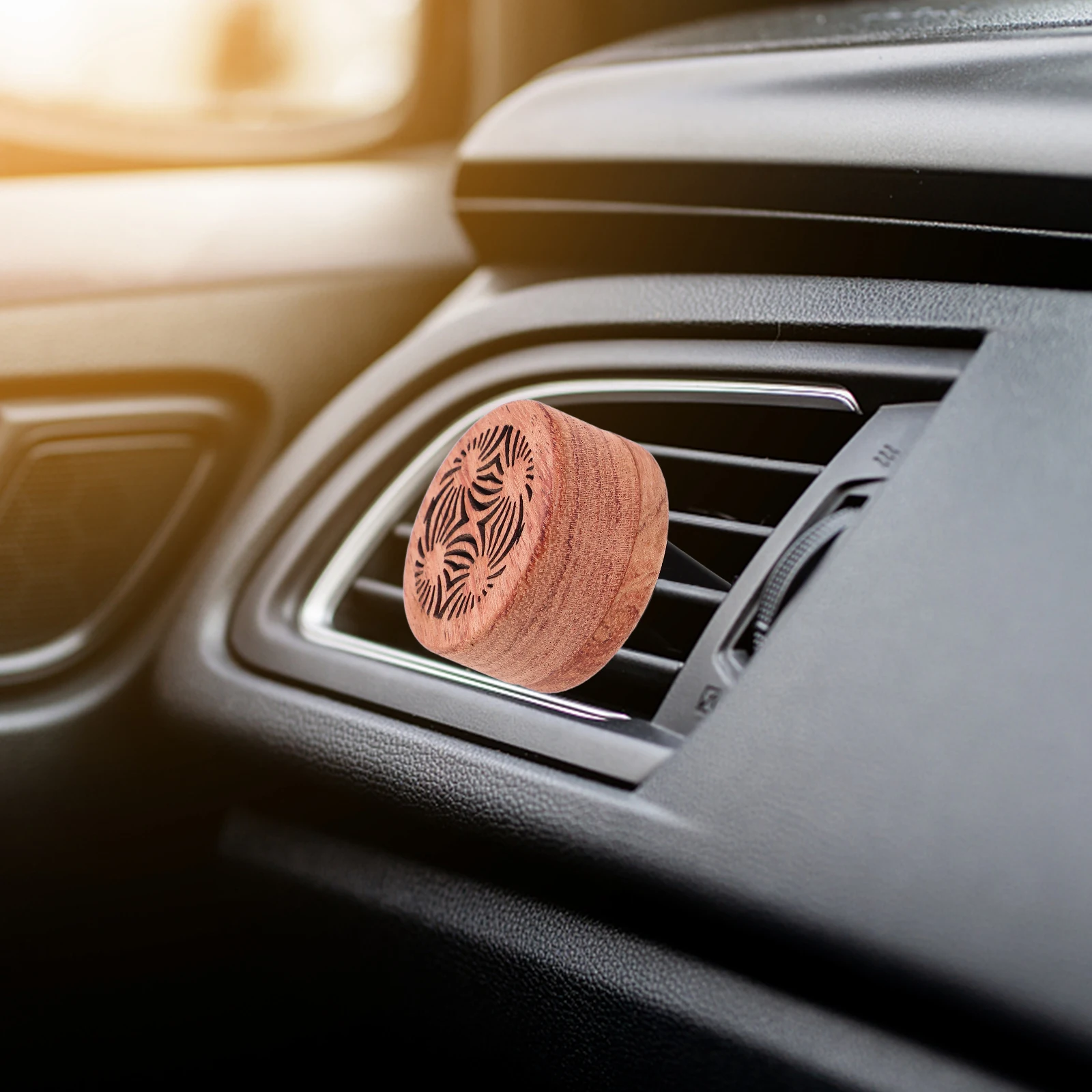 

2pcs Car Air Freshener Vent Clips Wood Aromatic Diffuser Sturdy Odor For Auto Ac Vents Elegant Interior Decoration