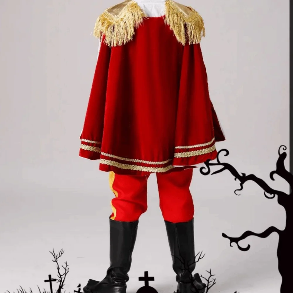 

Костюм для ролевых игр King, костюм для косплея King Prince, пушистый принц, костюм для косплея, одежда на Хэллоуин, костюм для вечеринки с короной и тростью