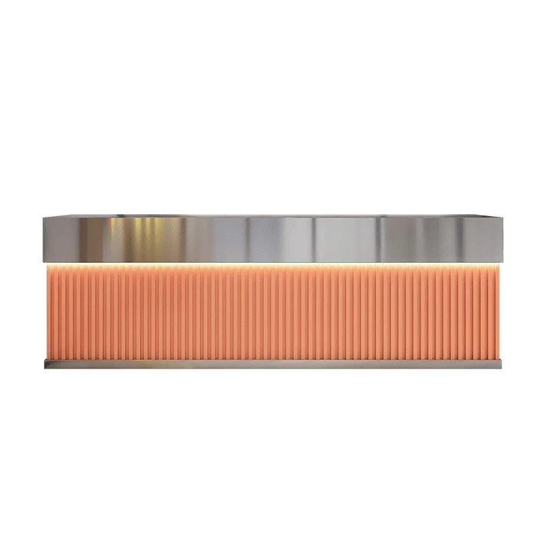 

SJN modern stainless steel restaurant barbecue milk tea shop bar coffee shop front desk bar checkout page reception desk