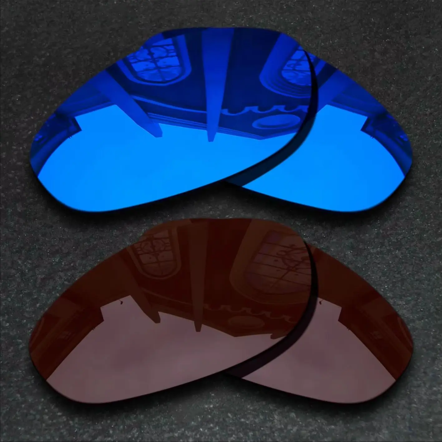 

Violet Blue&Bronze Brown Sunglasses Polarized Replacement Lenses for Oakley Split Jacket