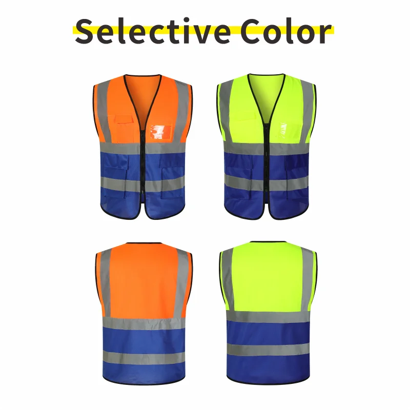 Wholesale customized logo for safety reflective vests and vests for construction workers on construction sites