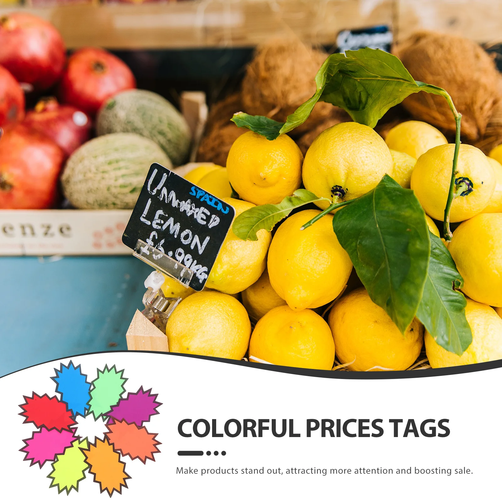 80개 소매 가격표 형광 태그 눈에 띄는 디자인 빈 카드 판매 행사 매장 할인 가격표 태그