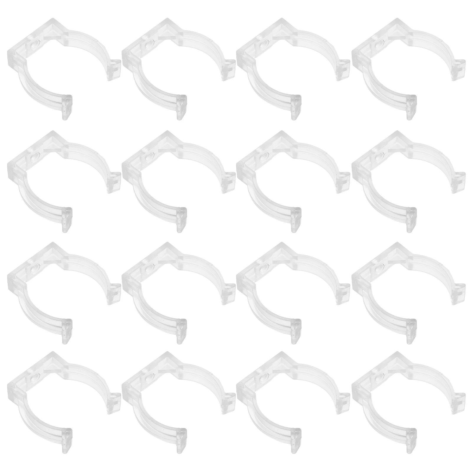

20 Pcs LED Fluorescent Lamp Clamp Awning Clip for Rope Lights Fixed Card Tube Fixing Plastic