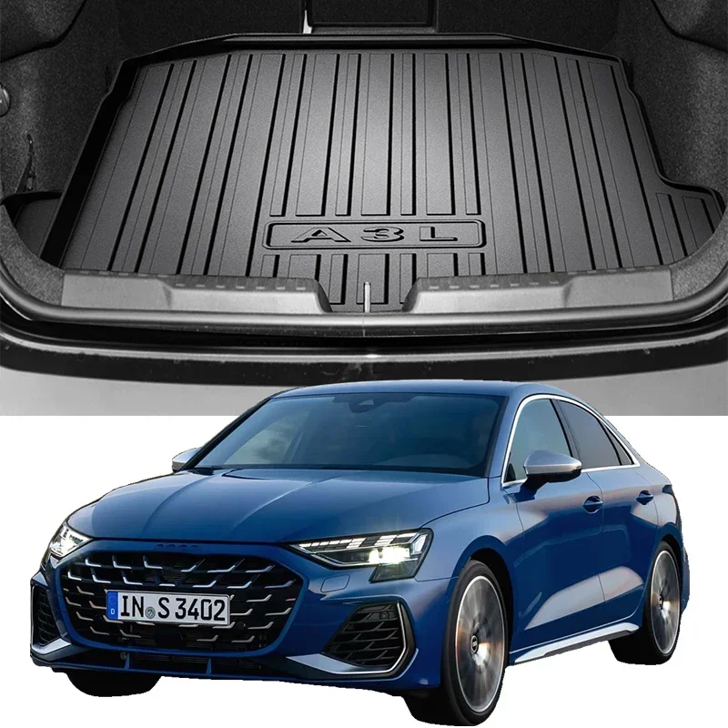 For Audi A3 2014-2024 2015 2016 Cargo Liner All-Weather TPE Non-slip Trunk Mats Waterproof Boot Tray Trunk Carpet