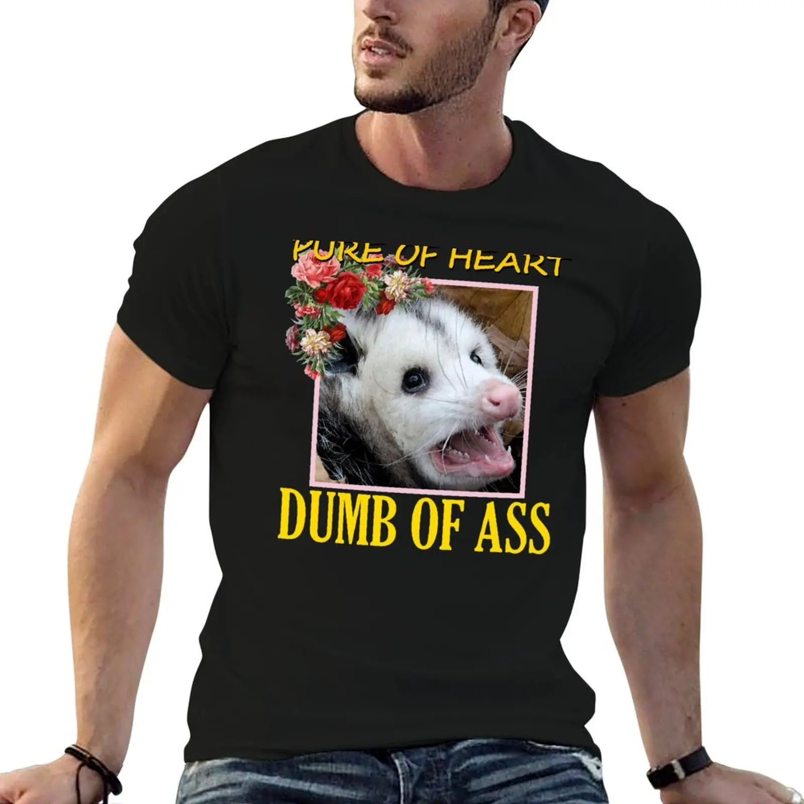 t shirts men t oversize Dumb t shirt of casual anime shirts man Ass T-Shirt Opossum for man luxury