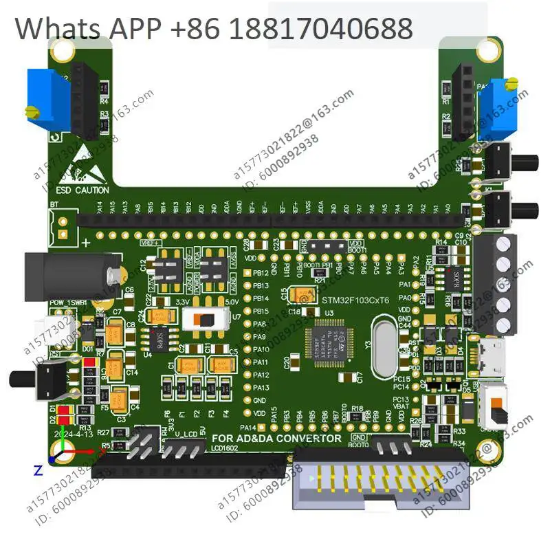 STM32 data collection card 24-bit ADC 32-bit, thermocouple, weighing RTD PT100 strain gauge