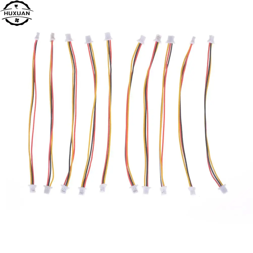 High Quality 10X Mini Micro SH 1.0mm 3-Pin JST Double Connector Plug Wires Cables 100MM