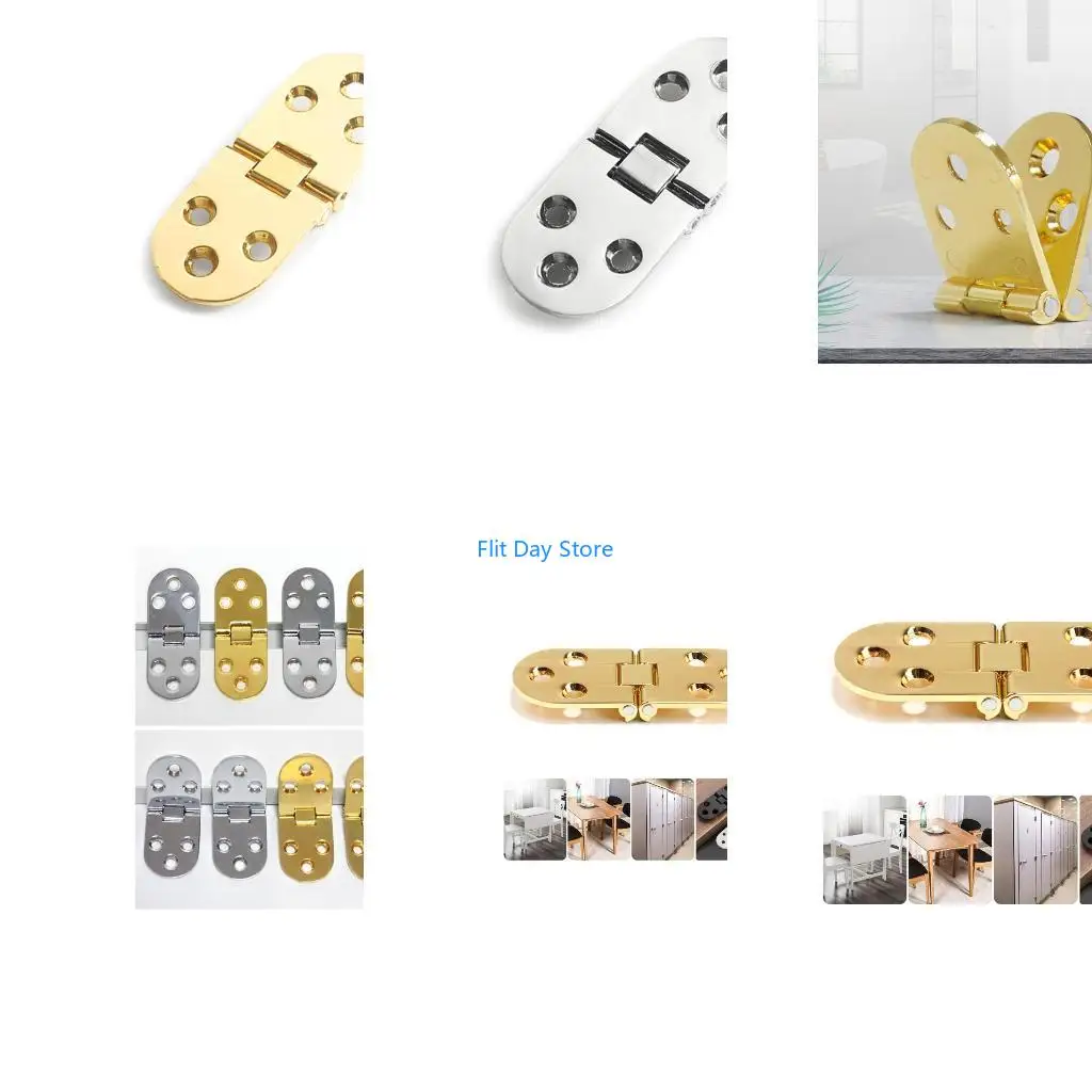 F92C Adjustable Cabinet Door Concealed Hinge 180 Degree Furniture Hinges Folding Table Flush Mounted Hinges Hardware