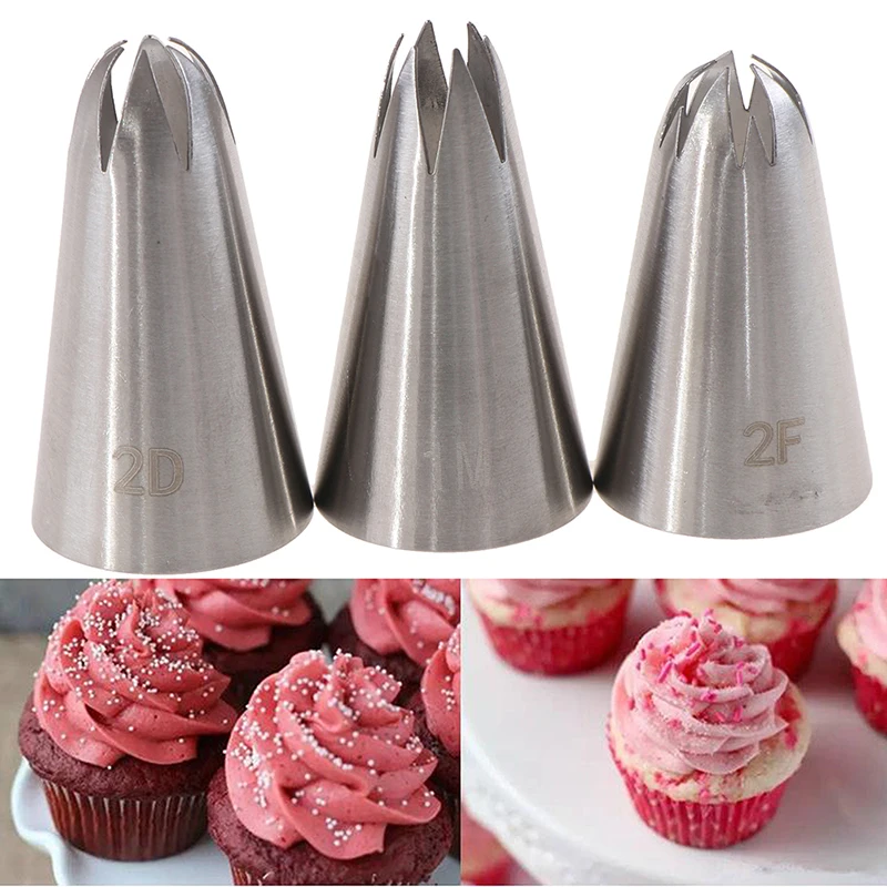 

1Set Medium Icing Piping Pastry Nozzle Tips Baking Tool Stainless Steel Nozzles
