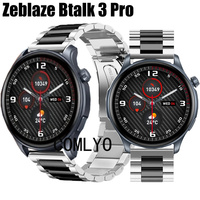 For Zeblaze Btalk 3 Pro Smart Watch Strap Stainless Steel Metal Band Men Belt