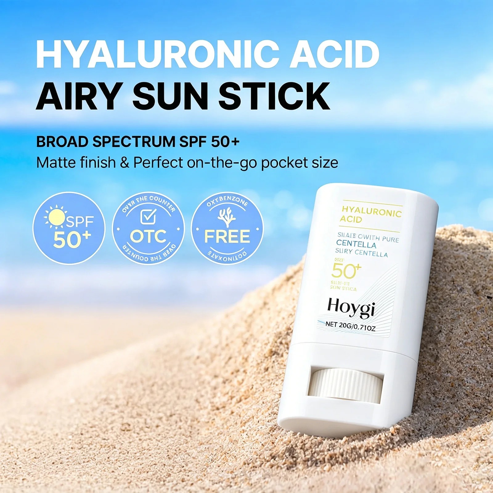 Sunstick Korean Spf - ไฮยาลูรอนิค แอซิด วอเตอร์รี่ ซันสติ๊ก เอสพีเอฟ 50+