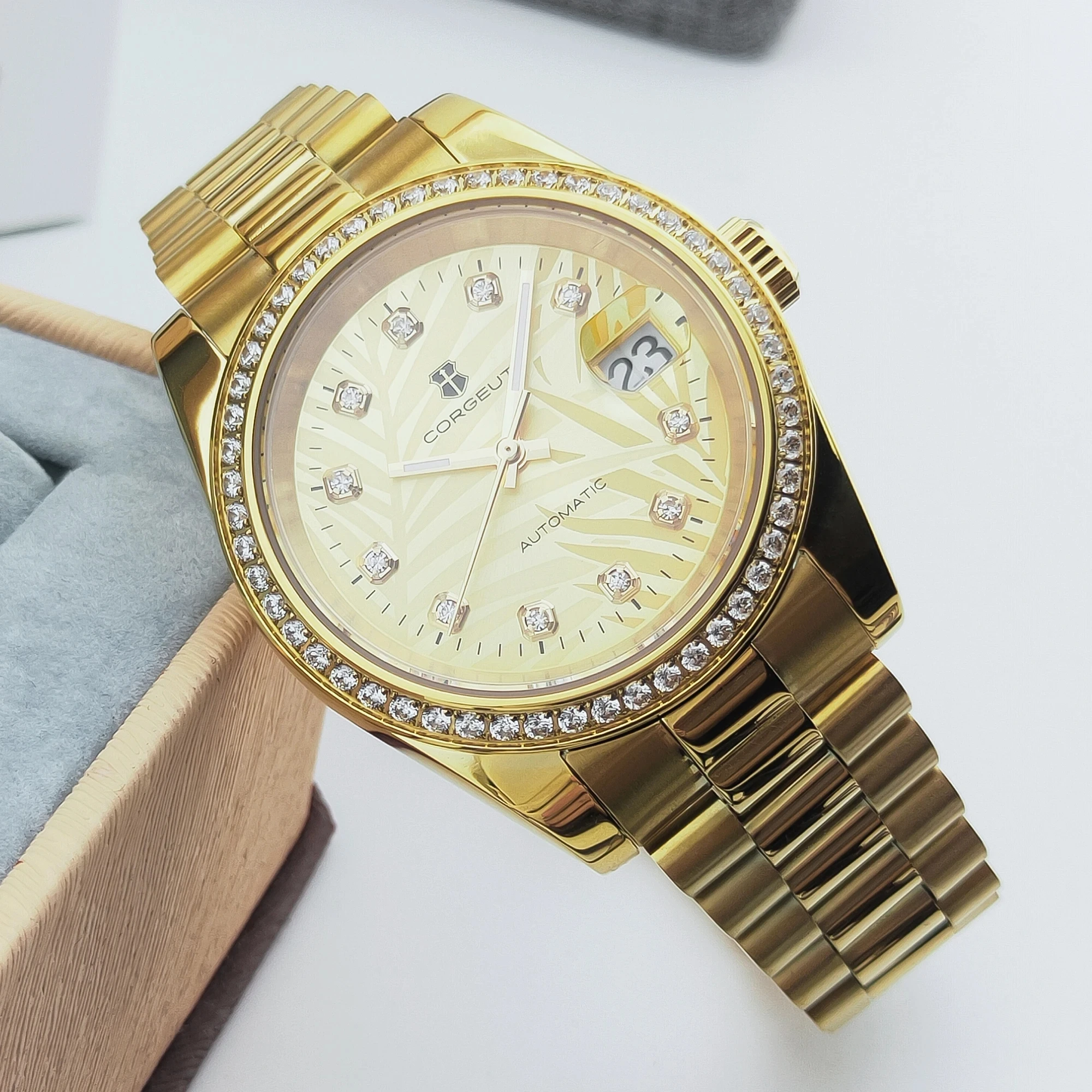 오토무브먼트 사파이어 글라스, 316L 스테인리스강, 야광 시계, NH35, 36mm, 39mm