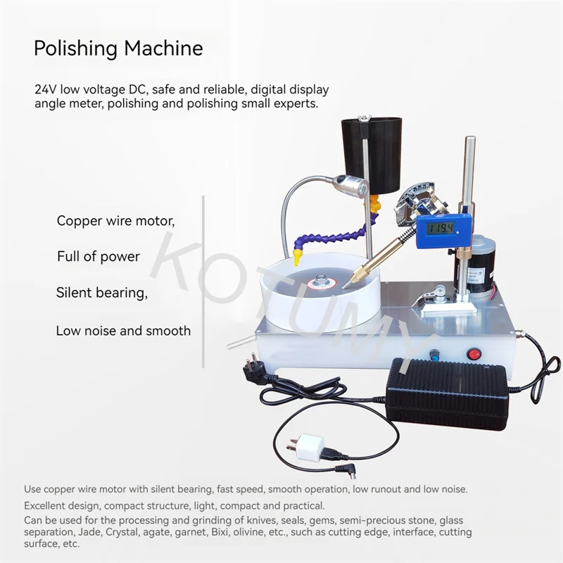 Gem Faceting Machine Electric Gem Polishing Machine Stone Polishing Machine Jewelry Stone Grinder 110-240V