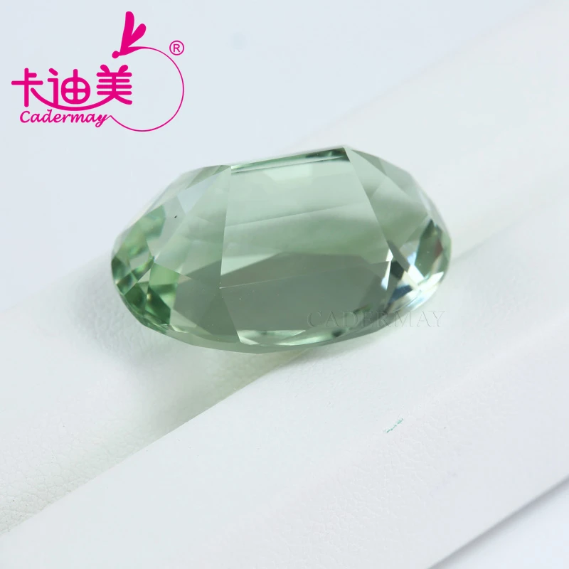 Oval Cut Natural Green Quartz Loose Stone Gemstones With Certificate For Wedding Fine Jewelry Making