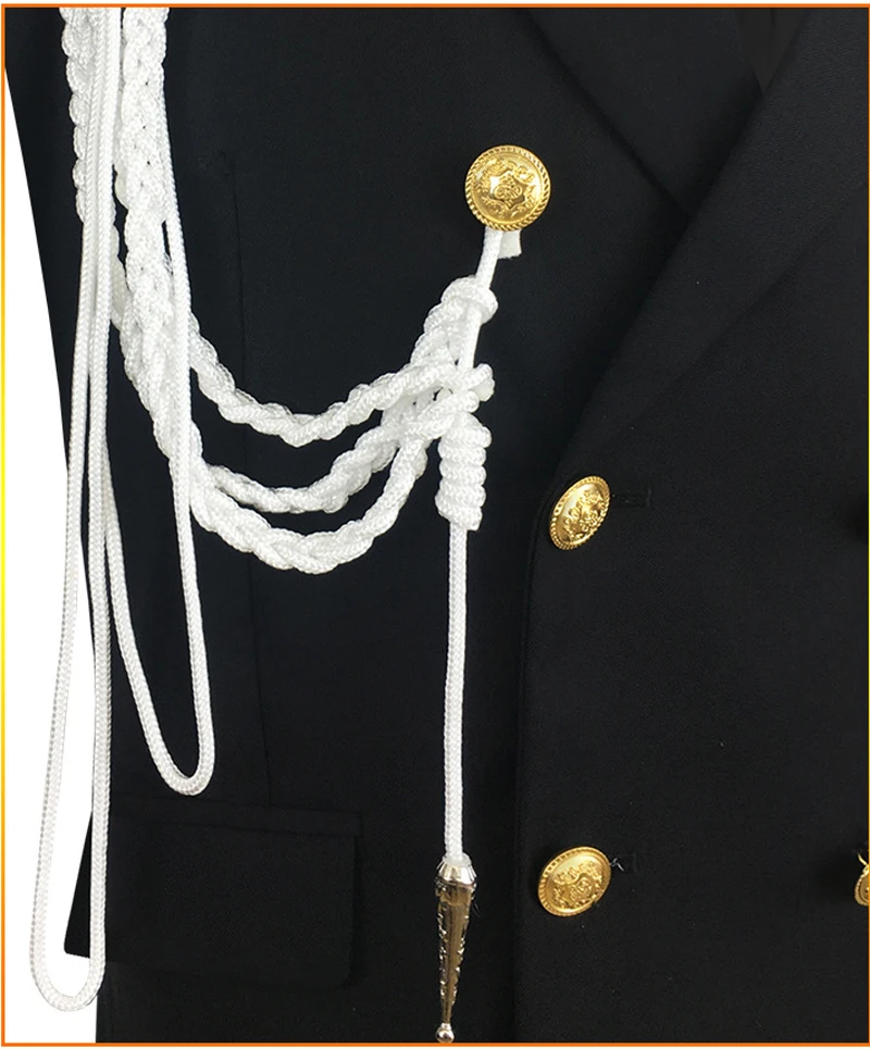 Mens Double Breatsed Steampunk Blazer Jacket Fashion Rope Design Cosplay Clothes Men Party Stage Prom Rock and Roll Costumes