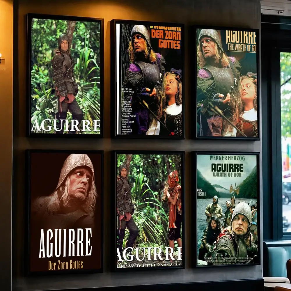 classic movie A-Aguirre the Wrath of God-D Poster Minimalist Wall Sticker for Cafe Office Bar Home Decor and Gift