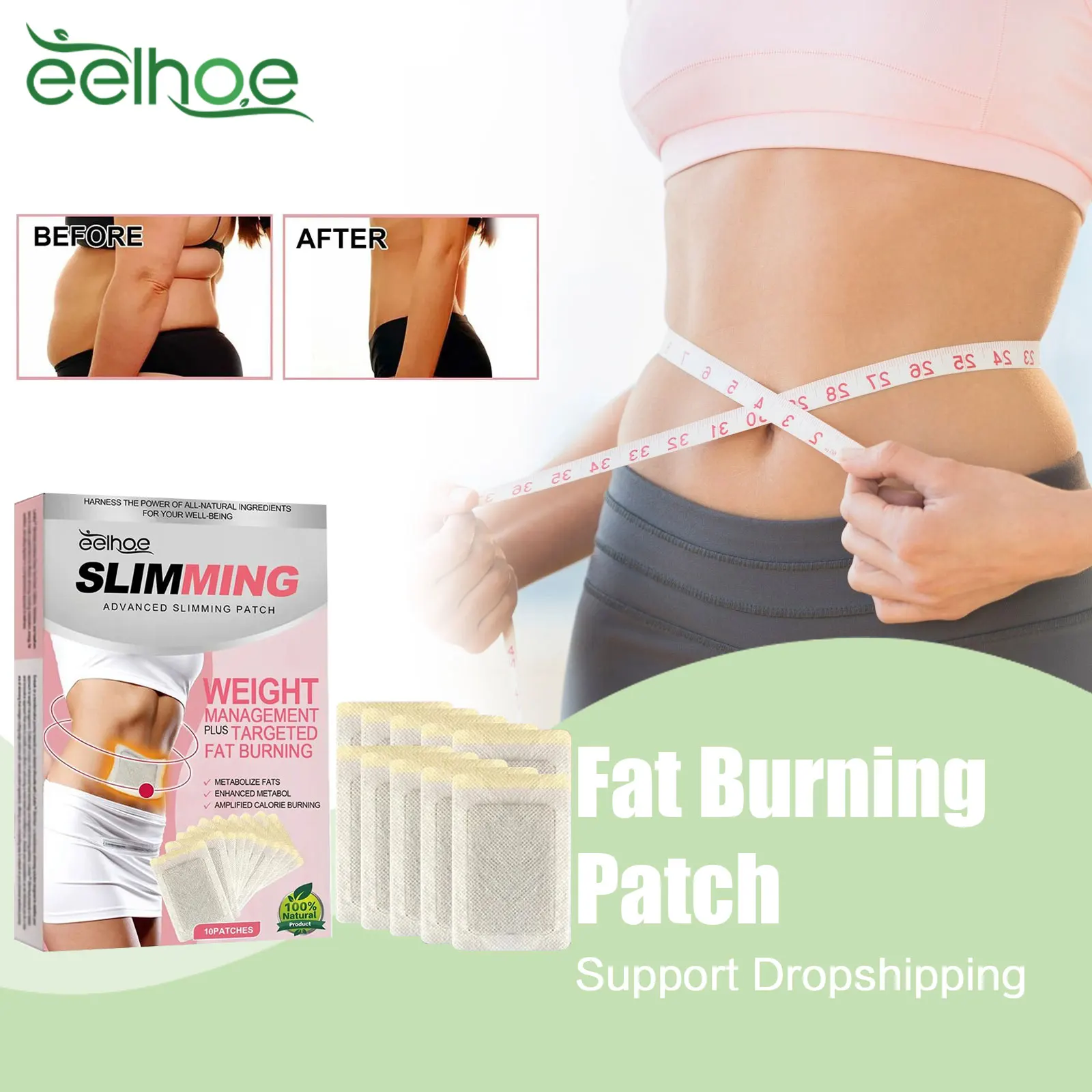 EELHOE Fat Burning Patch Body Sculpting Belly Fat Reduction Lifting Firming Skin Weight Loss Detox Anti Cellulite Navel Sticker