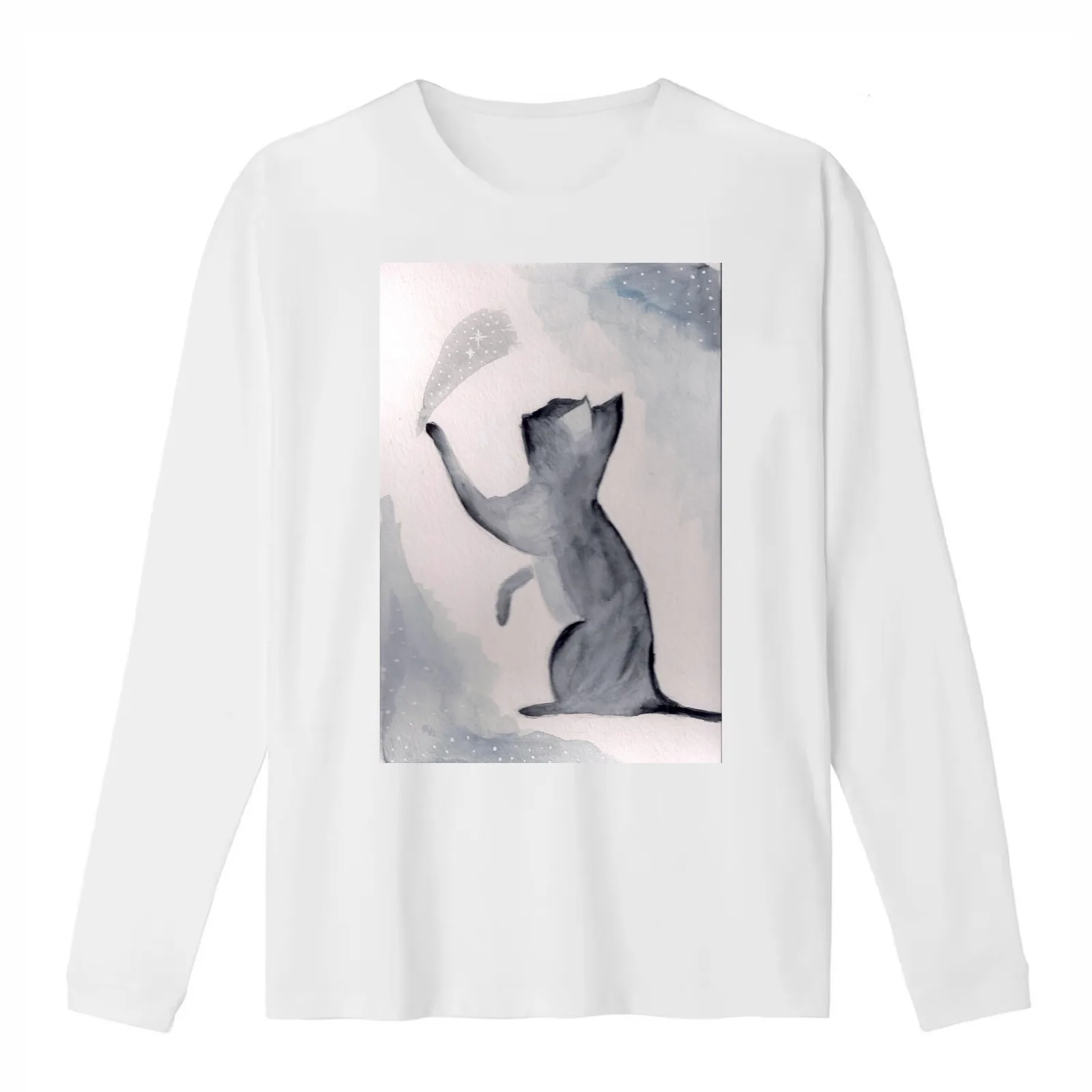 Constellation Cat T-Shirt Summer Casual Cotton Tee Oversized Streetwear Tops Vintage Graphic Print Loose Fit Short Sleeve