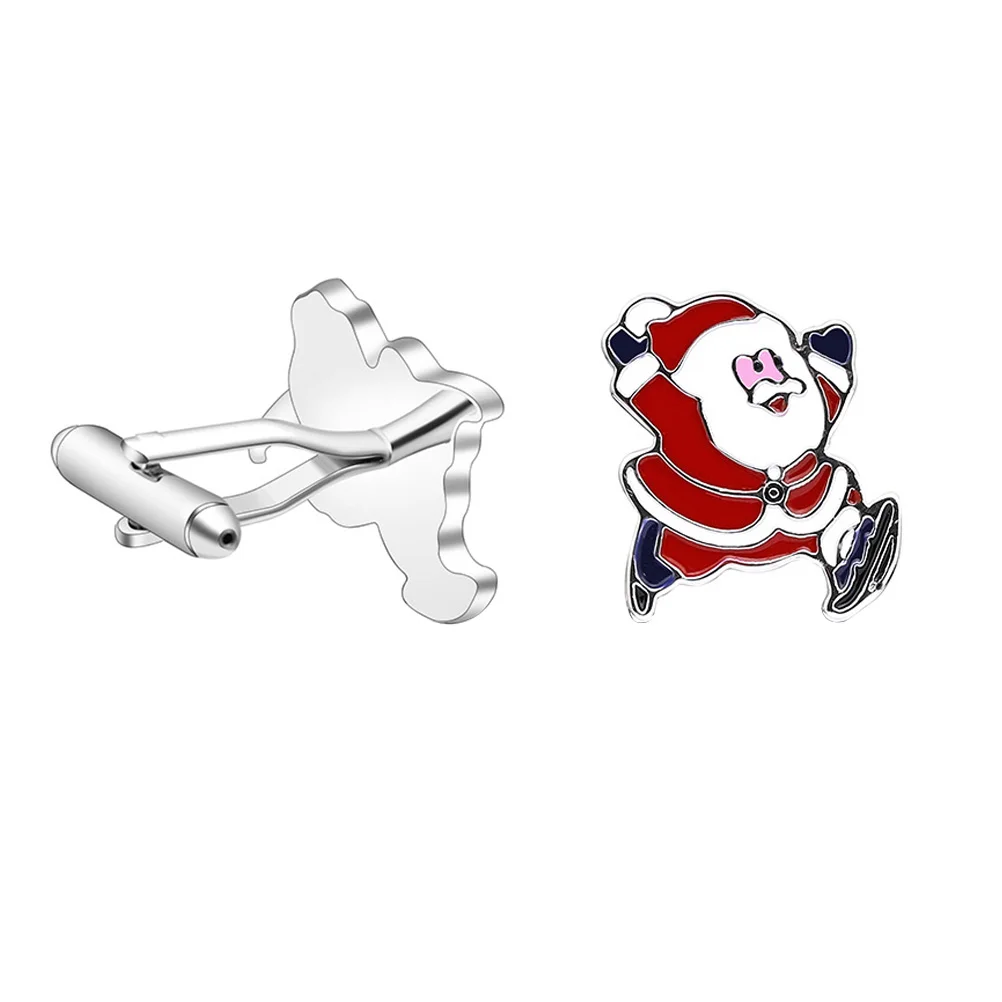 Santa Design Accessories Shirts Cufflinks Button Christmas Fashion Sleeve Decor Buttons