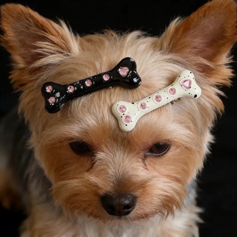 Bone Design Dog Hairpin Fashion Creative Pet Hair Clips Dog Cat Lovely Barrettes Styling Grooming Tools Accessories