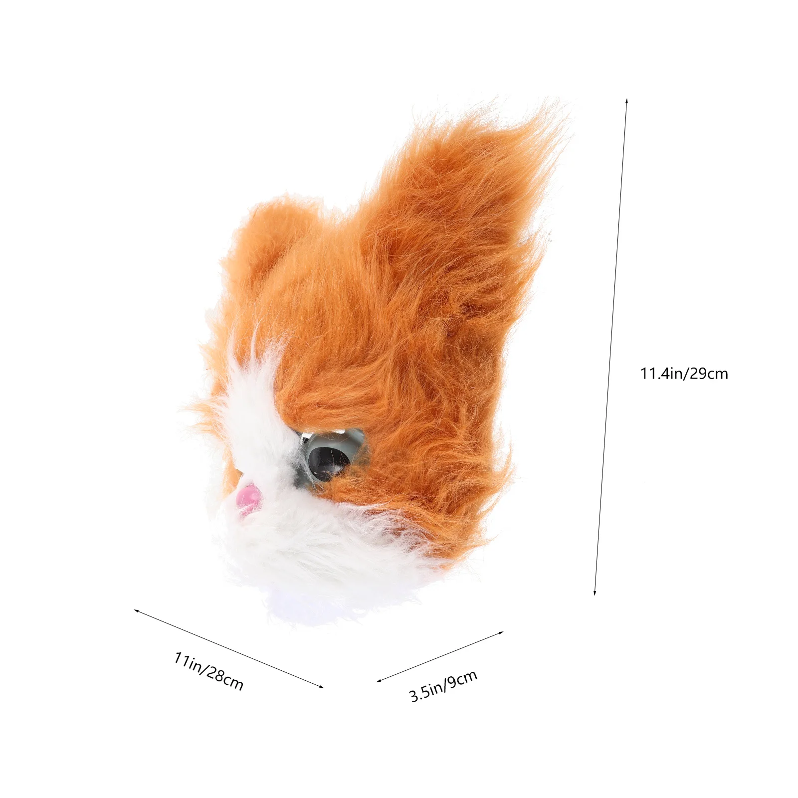 Kattenhoofdmasker Realistisch kittenontwerp Zacht ademend kostuumaccessoire voor volwassenen en kinderen Halloween-automasker