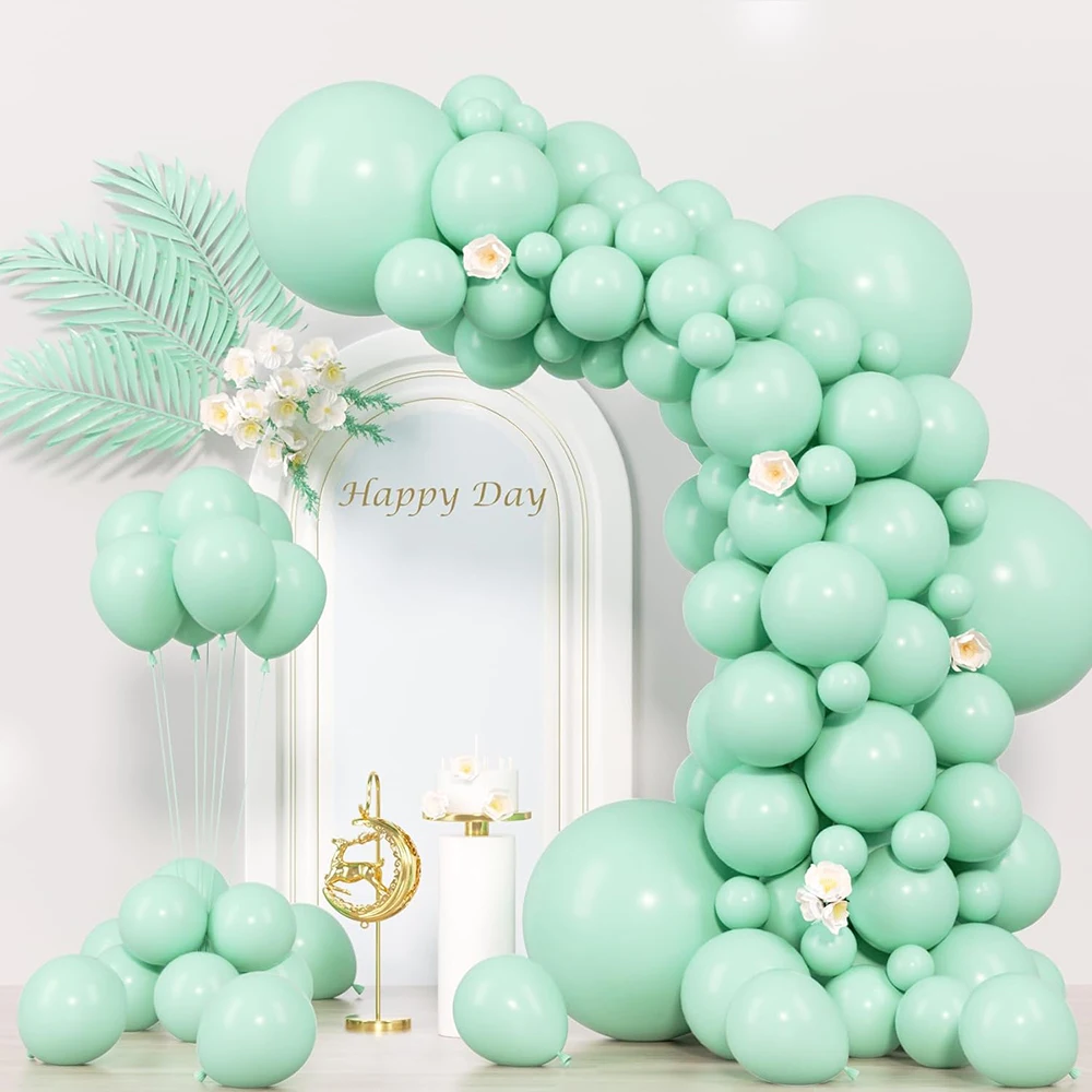 Mint Green Balloon Macaron Pastel Light Green Balloon Boys Girls 1st Birthday Wedding Baby Shower Party Decoration Helium Globos