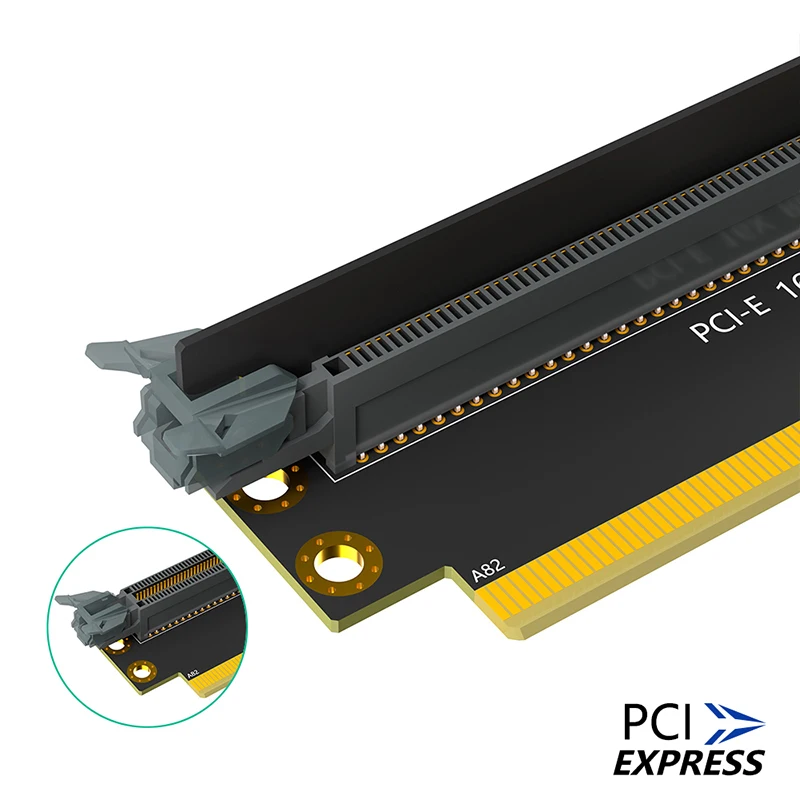 PCIE Riser Card PCI Express X16 to X16 Male to Female Expansion Card PCI-E 3.0 16X 90 Degree Reverse Riser Board For 2U Computer