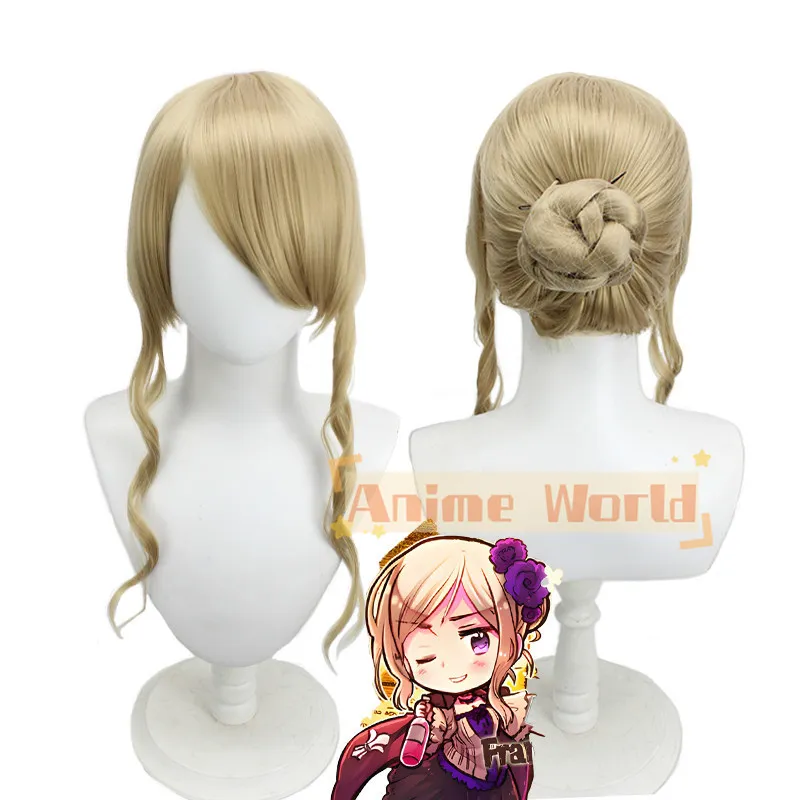アニメヘタリア-axis-powers-フランソワーズ・ボヌフォイ-コスプレウィッグ-ハロウィンカーニバルパーティー小道具-人工毛-ウィッグキャップ