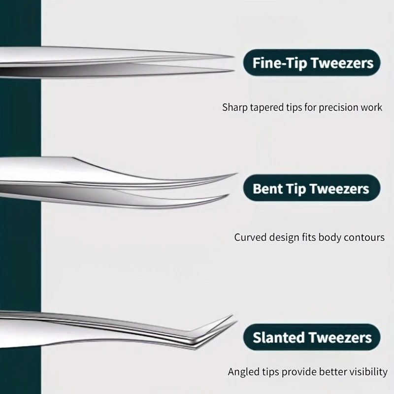 مجموعة إبر مطورة مكونة من 3 قطع، إبرة الرؤوس السوداء، أداة إزالة البثور للاستخدام المنزلي، تصميم مقاوم للخدش، البثور/الرؤوس السوداء/الرؤوس البيضاء #4