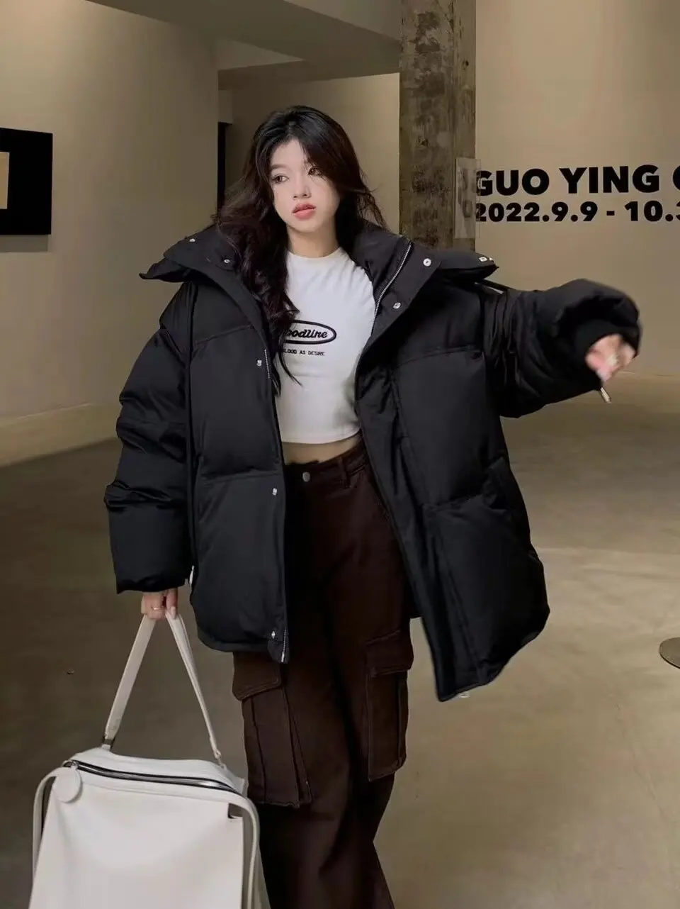 Parkas Womens Outdoor Fall Modal Blended Lined Slimming Waistband Snap-Button Extended Hem Simple Preppy College Uniform Commute