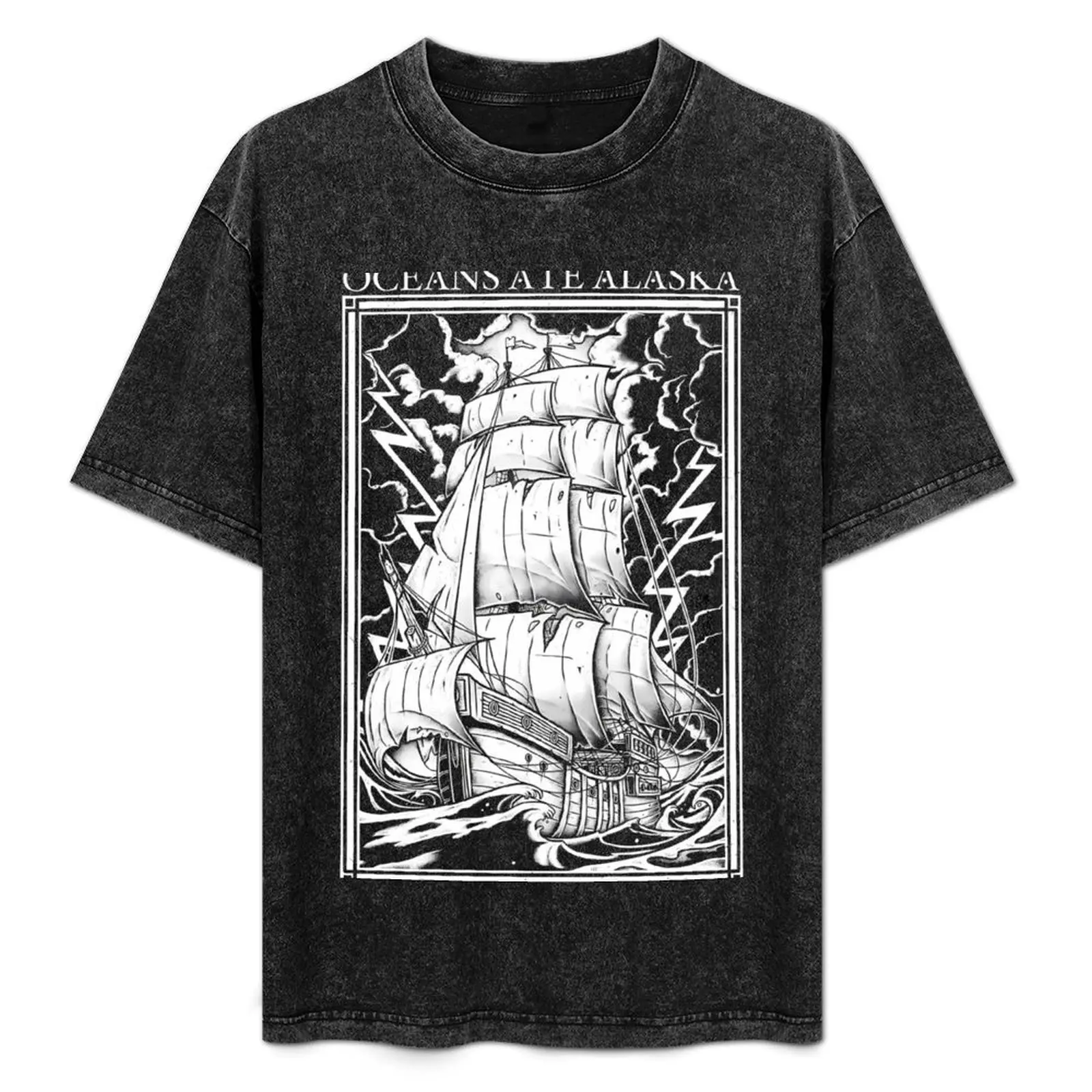 

Oceans Ate Alaska - Ghostship T-Shirt Utility Work Short Sleeve Top