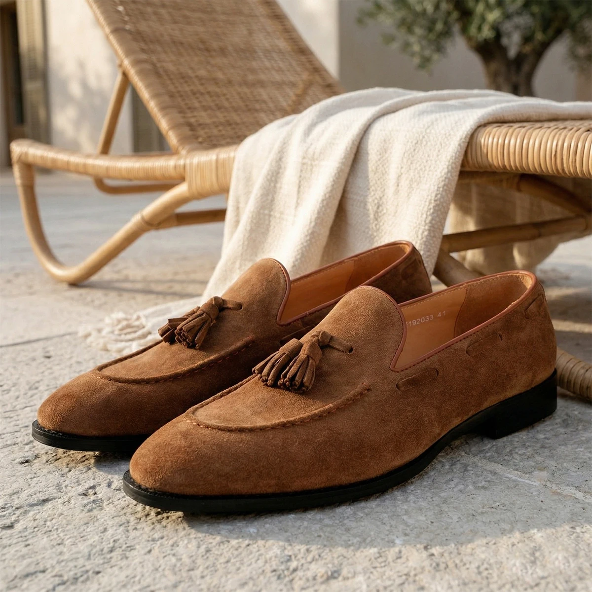 

Men's Cow Suede Loafers Comfortable Casual Flat Soft Shoes with Genuine Leather Lining And Latex Insole Fashion Trend 2026