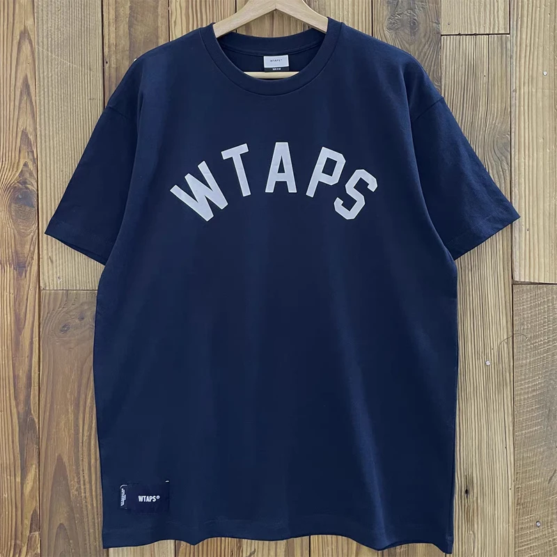 2024 New WTAPS T-shirt Japanese Fashion Brand Simple Loose Letter Pattern Round Neck Short-sleeved T-shirt Wtaps Top Tee