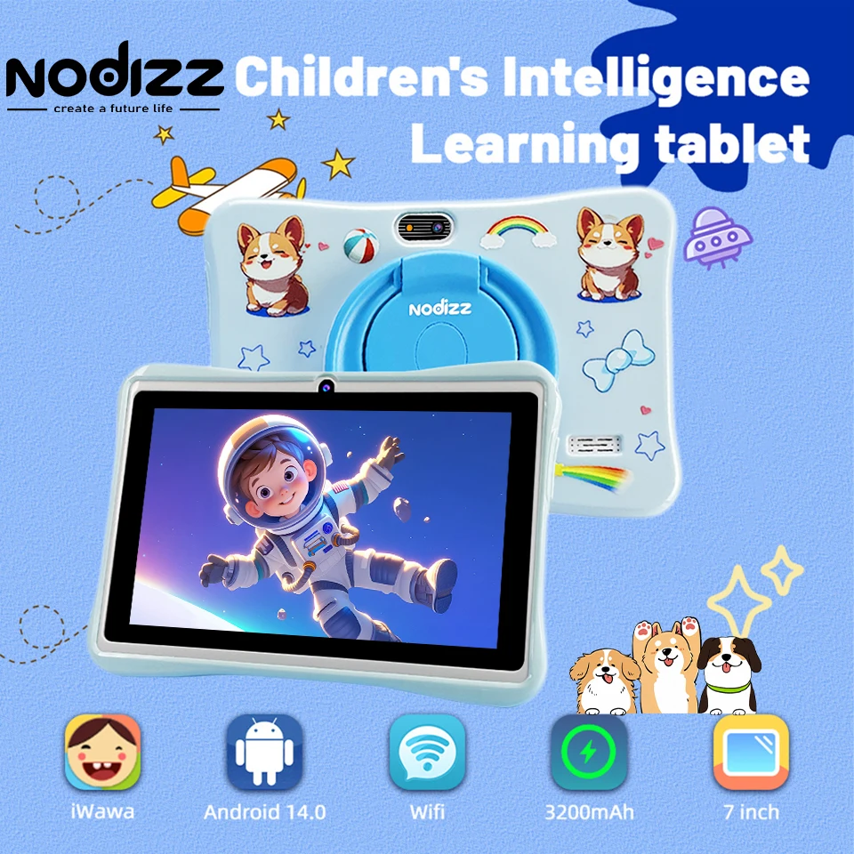 

New 7 Inch Kids Tablet Android 14 3200mAh Best Christmas Gift Gaming Children 4GB+128GB WiFi Cute Child Tablets PC Birthday Gift