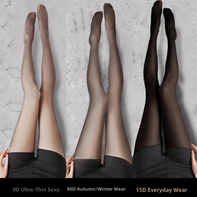 Ultra-Thin Transparent Summer Stockings Women's Sexy Seamless Pantyhose Natural Nude Feel Nylon Fabric Shaping Leg Beauty