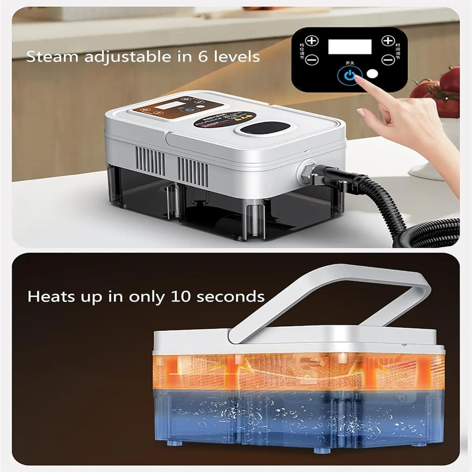 New High-temperature And High-pressure Steam Cleaner With Button Timer Steam Humidifier Household Cleaning Machine