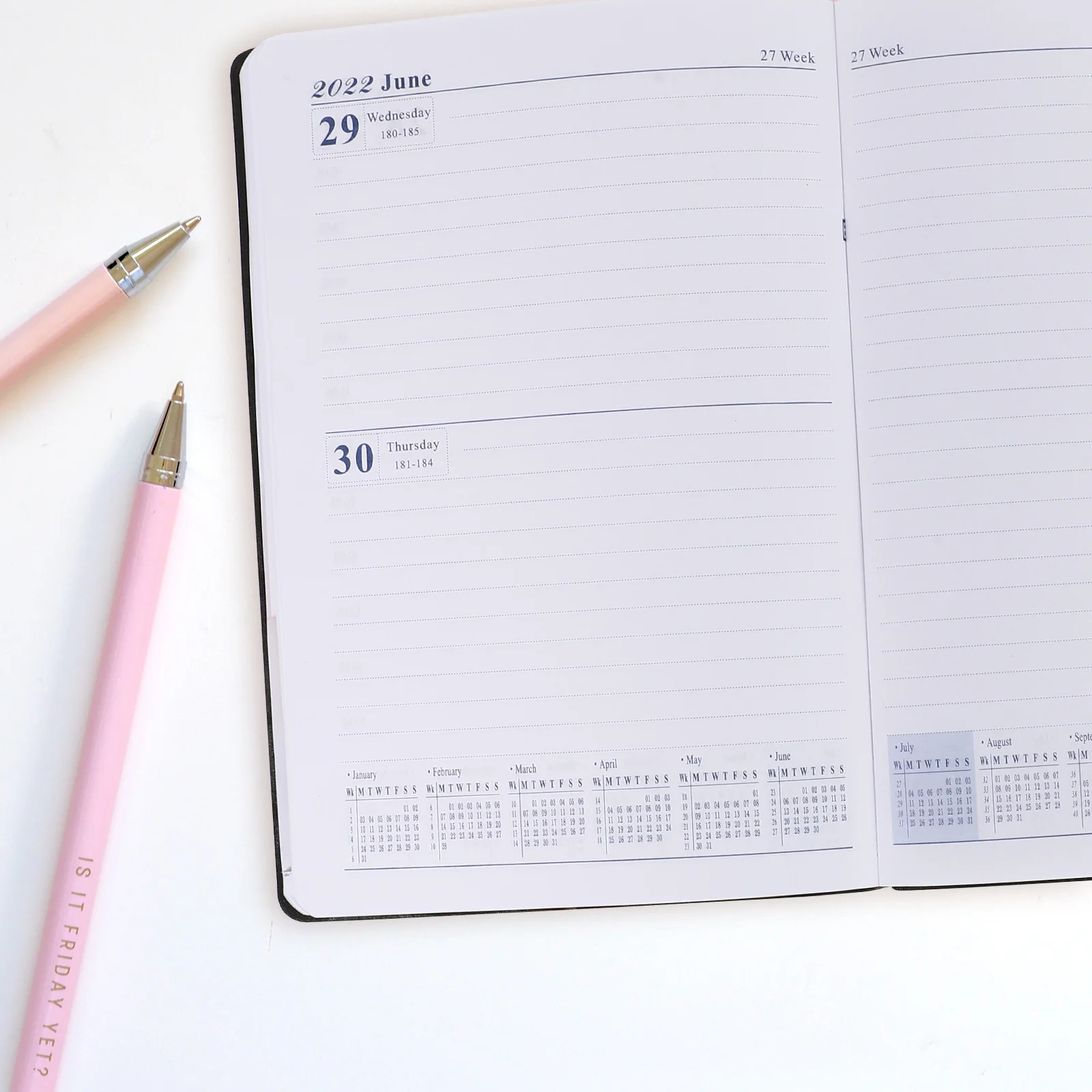 

2022 Calendar Notebook Simple Planner For Daily Schedule To-Do List Time Management Jotter Business Office Home Use Travel