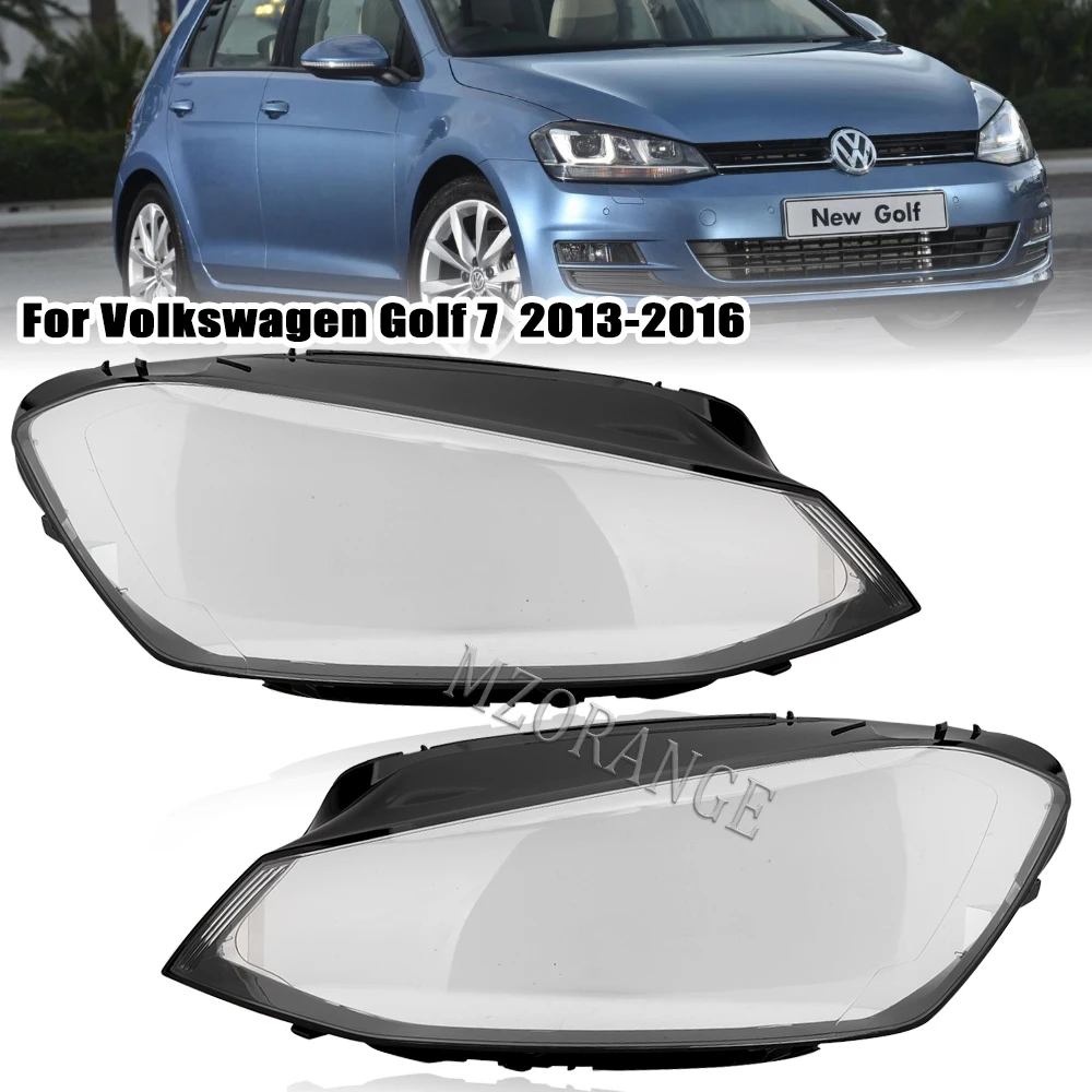 Headlight Cover For Volkswagen VW Golf 7 MK7 GTI 2014 2015 2016 2017 Car Front Headlamp Glass Shell Mask Lampshade Lens Car Part