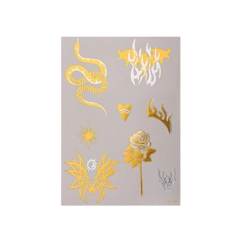 

Mehndi Stickers Bronzing Henna Tattoo Stickers India Flower Totem Star Moon Temporary Tattoo Fake Tattoo Waterproof