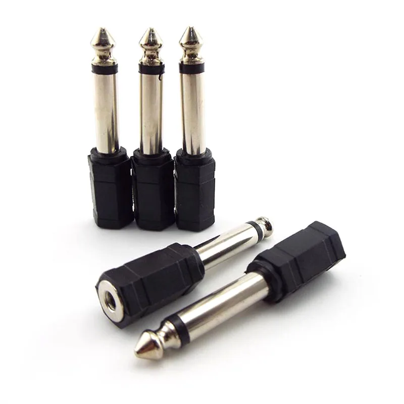 2/5/10pcs 3.5mm Mono Plug Female Stereo Connector Audio Converter 3.5mm Jack Socket Gold Plated Durable Adaptor Earphone Adapter