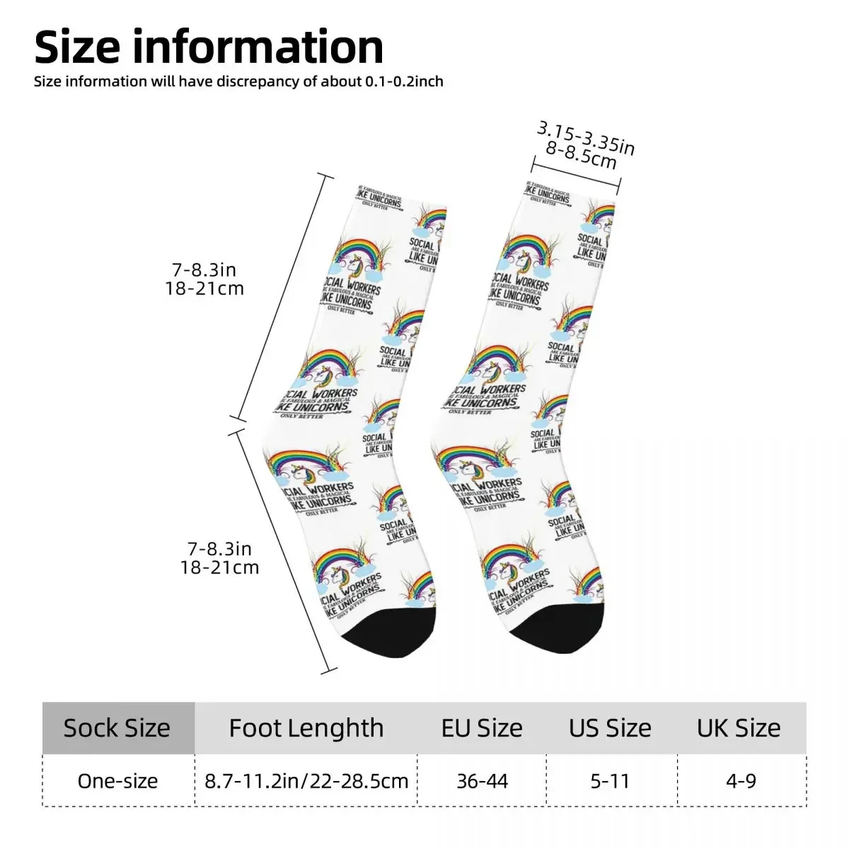 Social Workers Are Magical Like Unicorns Gift Idea Socks Harajuku Sweat Absorbing Stockings All Season Long Socks Accessories