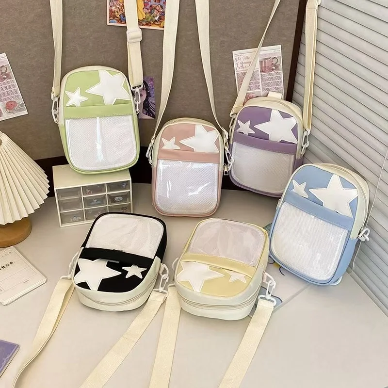 

Pain Bag Cute Five-pointed Star Japanese Two-dimensional Transparent Shoulder Crossbody Bag Female Chest Bag Multifunctional Bag