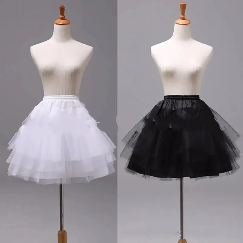 

White or Black Short Petticoats 2023 Women Underskirt For Wedding Dress jupon Cerceau Mariage