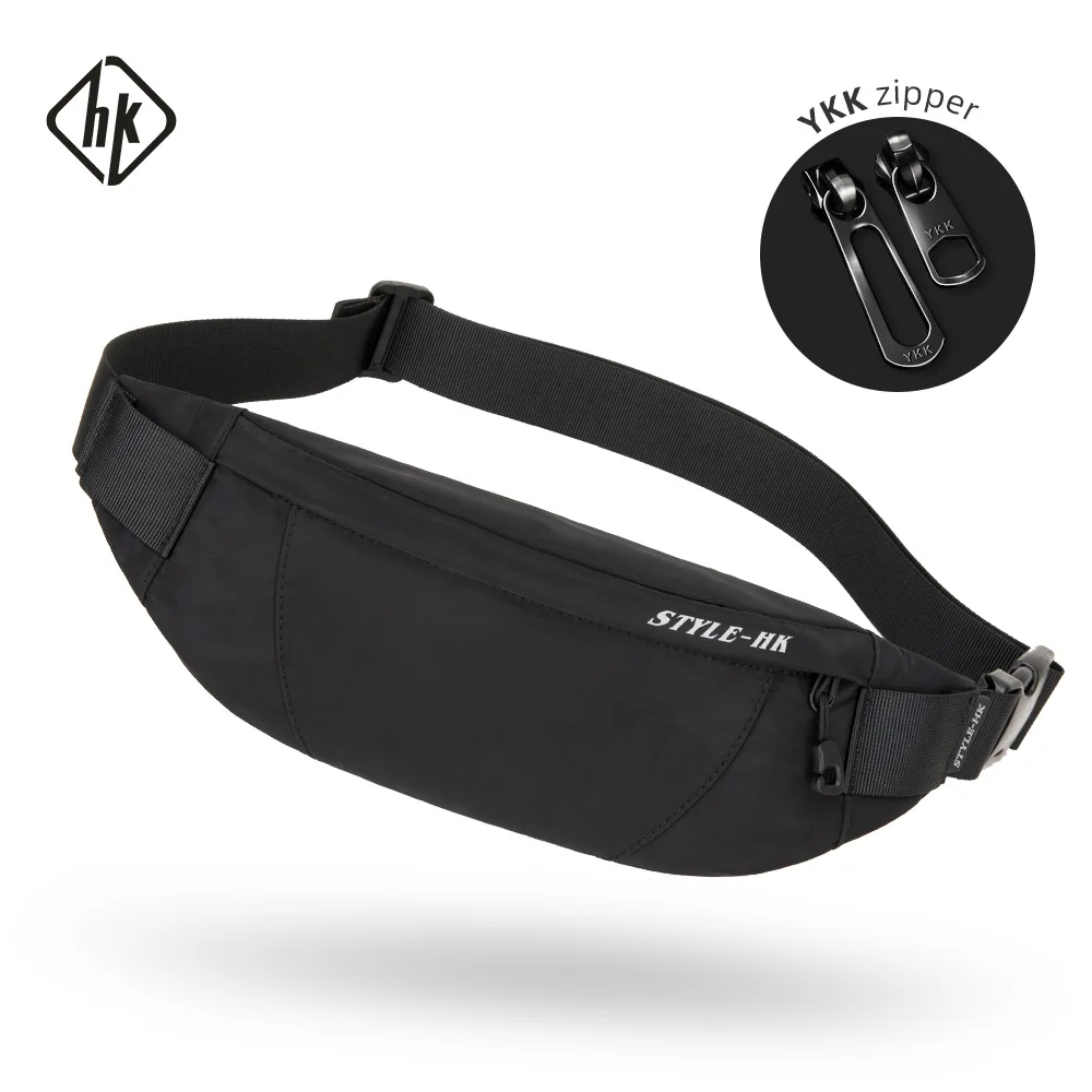 HcanKcan Men Waist Bag Casual Travel Fanny Packs For Men Waterproof Women's Crossbody Bag Man's Wallet YKK Zipper Tactical Bag