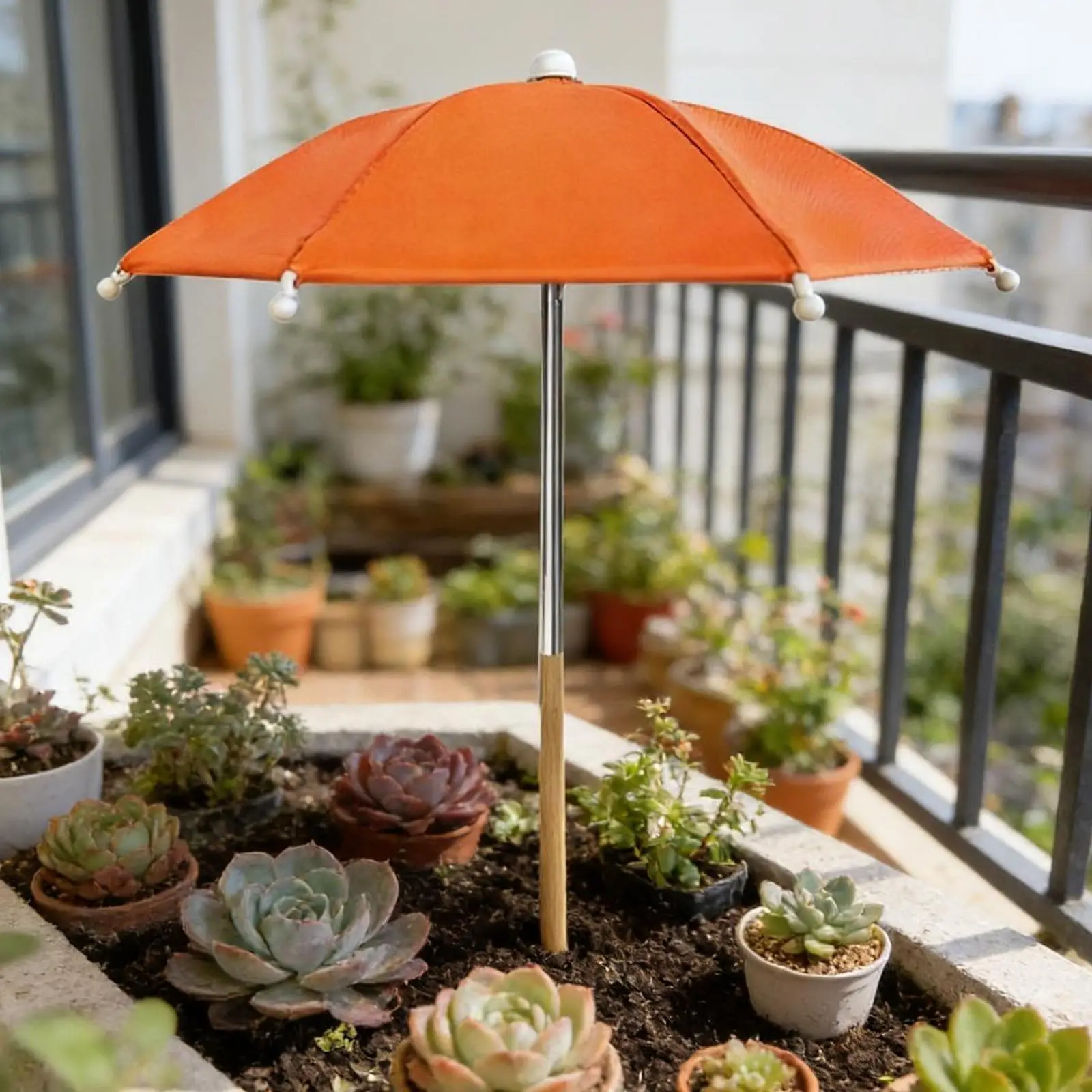 Plant Umbrella Outdoor Weather Resistant Sun Shade Bamboo Pole Flower Garden Shield for Patio Potted Plants Plant Umbrella Outdoor Weather Resistant Sun Shade Bamboo Pole Flower Garden Shield for Patio Potted Plants