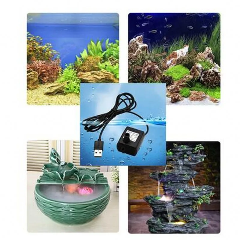 Side Suction Fish Tank Pump Rockery Water Fountain Pumping Micro Small Pump Aquarium Aquarium Circulation Direct Current Submers