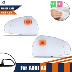 For Audi A3 2013-2020 2X Heated Rearview Mirror Glass Left And Right Side With Mirror Holder Accessories 8V0857528E 8V0857536D