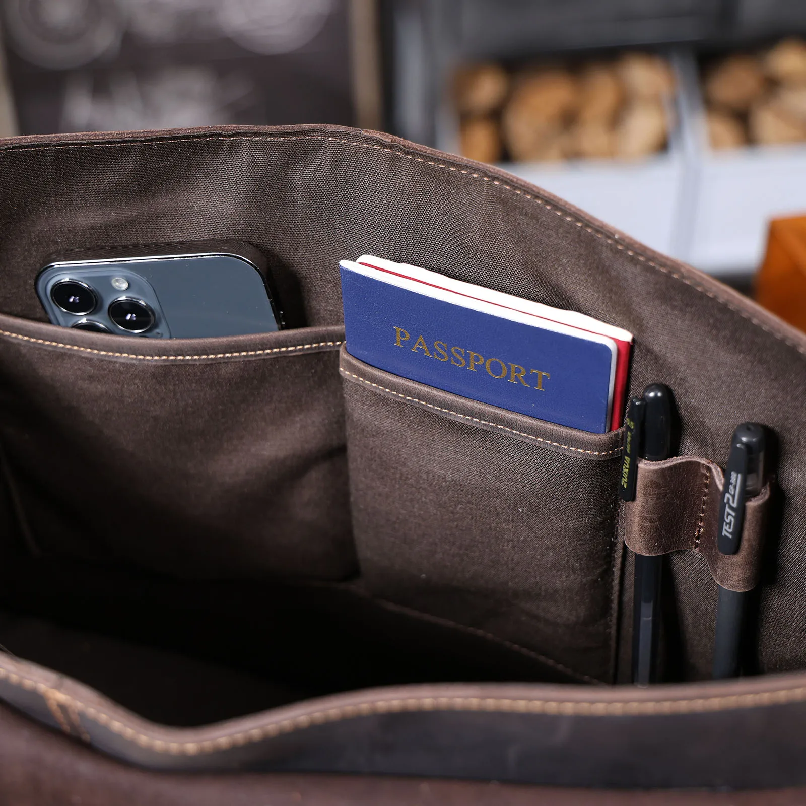 S.WORKER Vintage Echtleder Herren-Aktentasche 16" Laptop-Tasche Crazy Horse Leder Messenger-Handtasche Rindsleder Geschenkidee für Männer – Detail 22