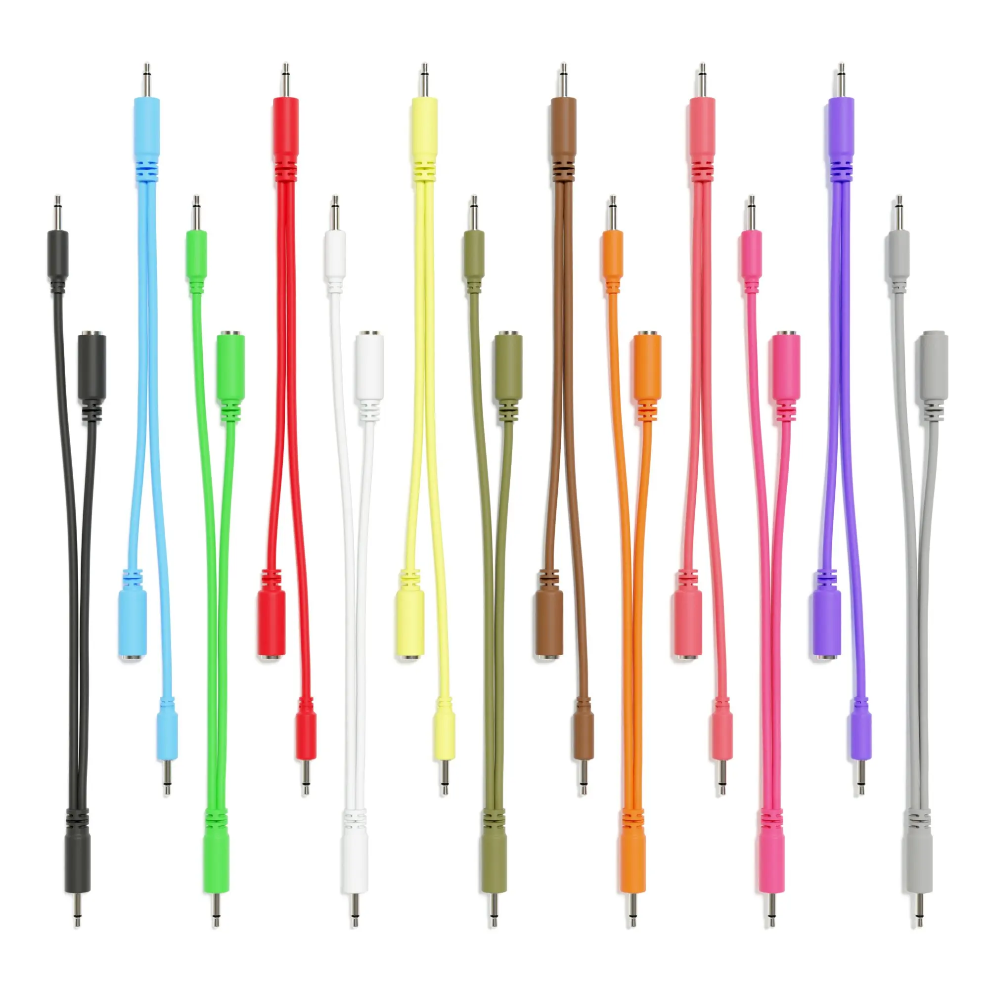 ExcelValley - Cabos de remendo Y divisor mono Hopscotch TS 3,5 mm 1/8" Synth Eurorack