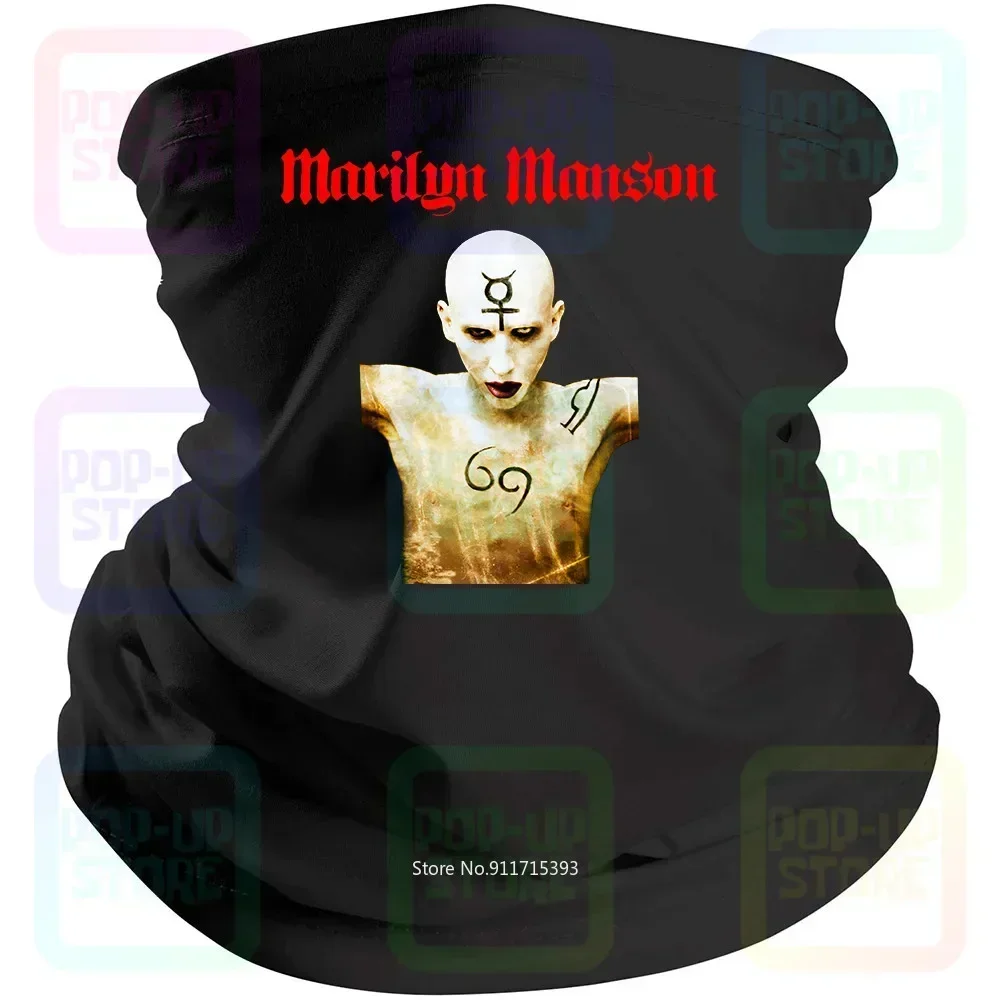 مارلين مانسون خمر مكافحة المسيح نجم أسود باندانا قناع وشاح الرقبة الجراب غطاء الفم #1